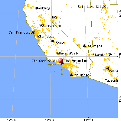 Castaic, CA (91384) map from a distance