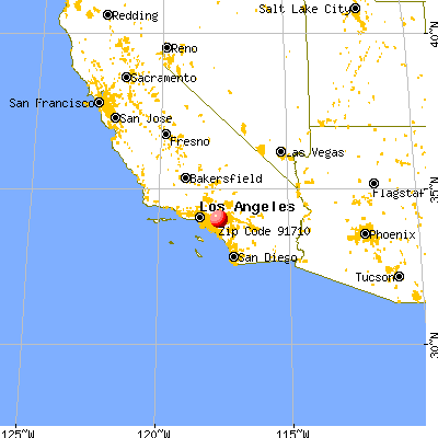 Chino, CA (91710) map from a distance