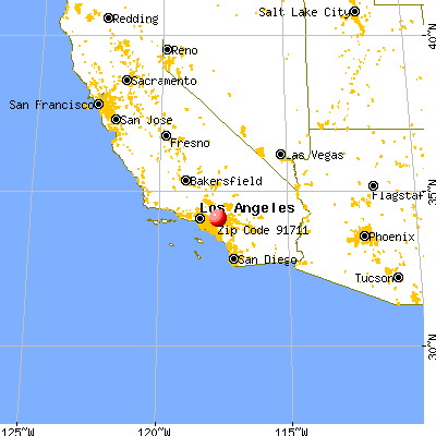 Claremont, CA (91711) map from a distance