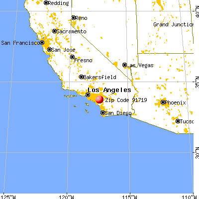 Corona, CA (91719) map from a distance
