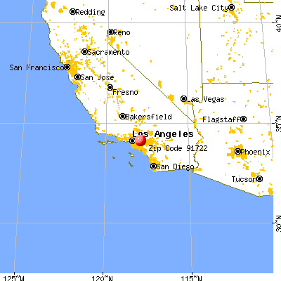 Covina, CA (91722) map from a distance