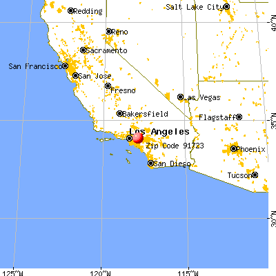 Covina, CA (91723) map from a distance