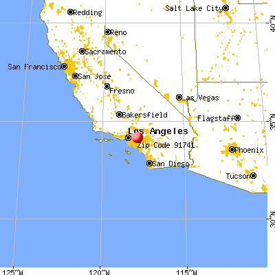Glendora, CA (91741) map from a distance