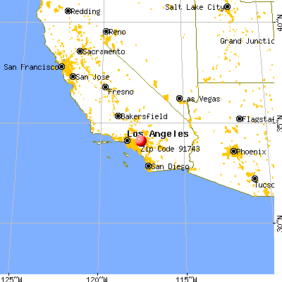 , CA (91743) map from a distance