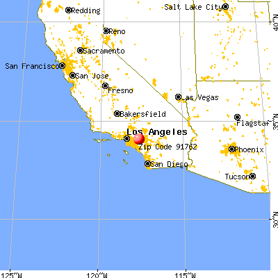 Ontario, CA (91762) map from a distance