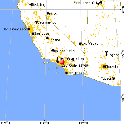 Pomona, CA (91766) map from a distance