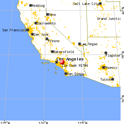 Upland, CA (91784) map from a distance
