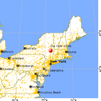 Clarksville, NY (12041) map from a distance