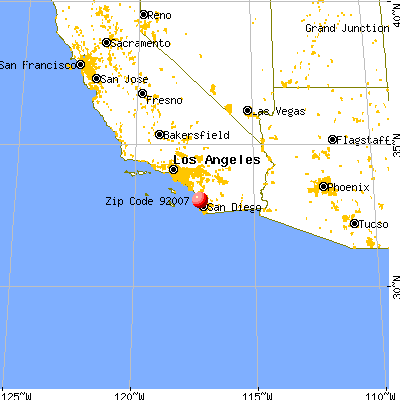 Encinitas, CA (92007) map from a distance