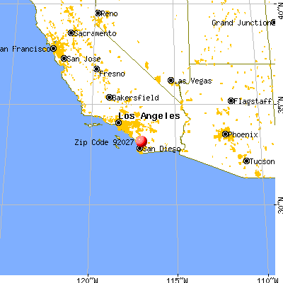Escondido, CA (92027) map from a distance