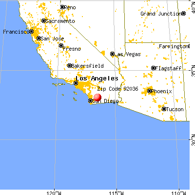 Julian, CA (92036) map from a distance