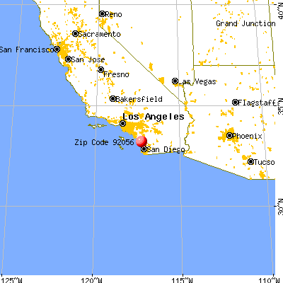 Oceanside, CA (92056) map from a distance