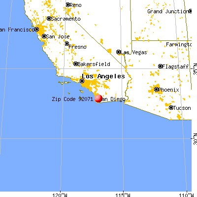 Santee, CA (92071) map from a distance