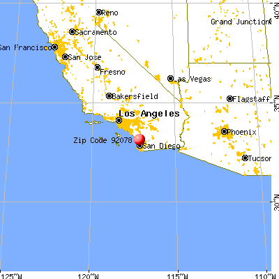 San Marcos, CA (92078) map from a distance