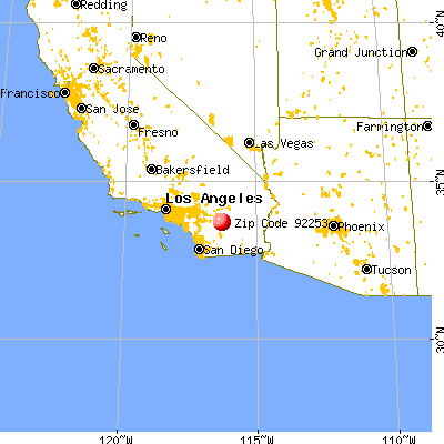 La Quinta, CA (92253) map from a distance