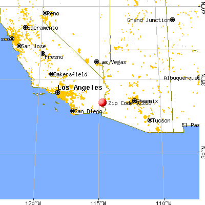 Palo Verde, CA (92266) map from a distance