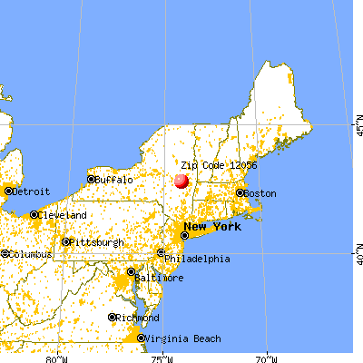 Duanesburg, NY (12056) map from a distance