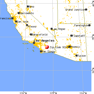 Oasis, CA (92274) map from a distance
