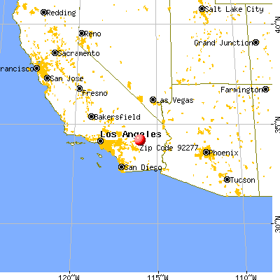 Twentynine Palms, CA (92277) map from a distance