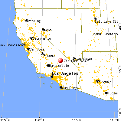 Furnace Creek, CA (92328) map from a distance