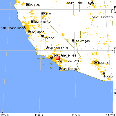 Fontana, CA (92335) map from a distance