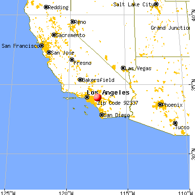 Fontana, CA (92337) map from a distance