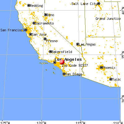 Rialto, CA (92377) map from a distance