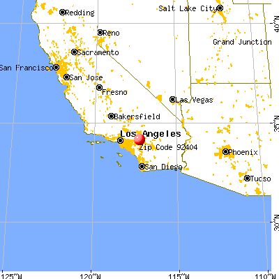 San Bernardino, CA (92404) map from a distance
