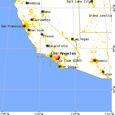 Riverside, CA (92503) map from a distance