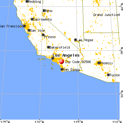 Menifee, CA (92586) map from a distance