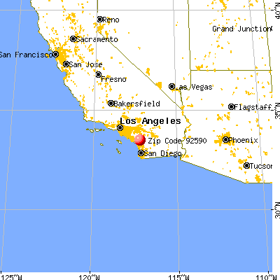 Temecula, CA (92590) map from a distance