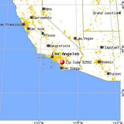 Temecula, CA (92592) map from a distance