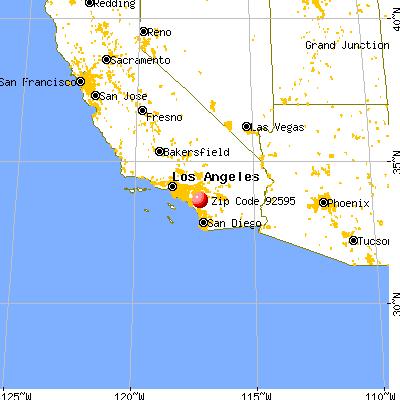 Wildomar, CA (92595) map from a distance