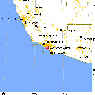 Aliso Viejo, CA (92656) map from a distance