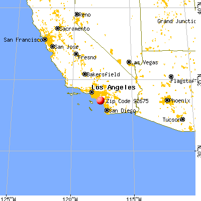 San Juan Capistrano, CA (92675) map from a distance
