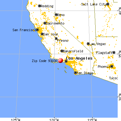 Oxnard, CA (93030) map from a distance