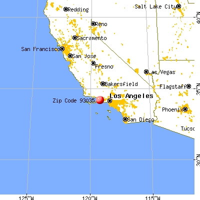 Oxnard, CA (93035) map from a distance