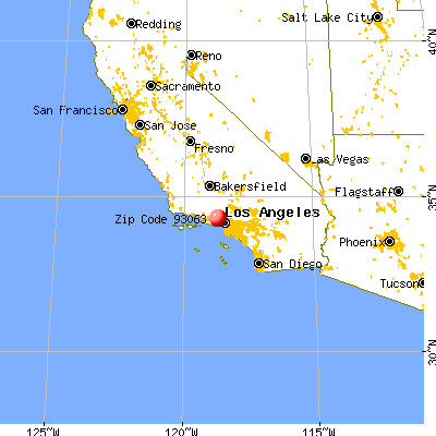 Simi Valley, CA (93063) map from a distance