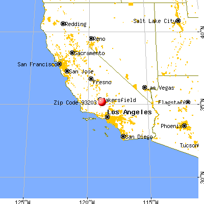 Arvin, CA (93203) map from a distance