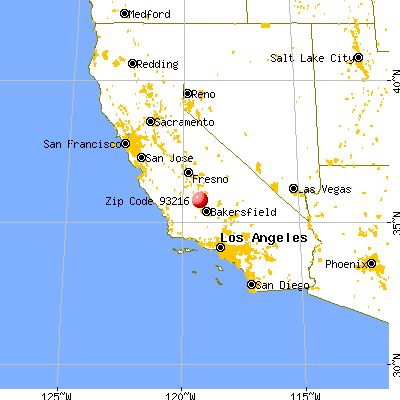 Delano, CA (93216) map from a distance