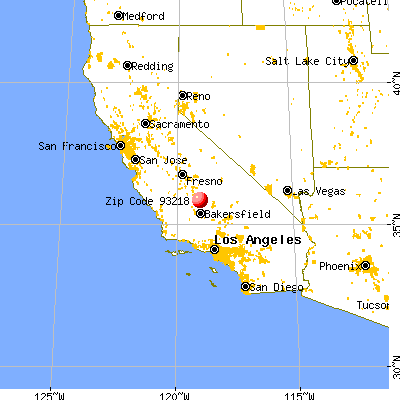 Ducor, CA (93218) map from a distance