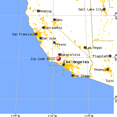 Pine Mountain Club, CA (93222) map from a distance
