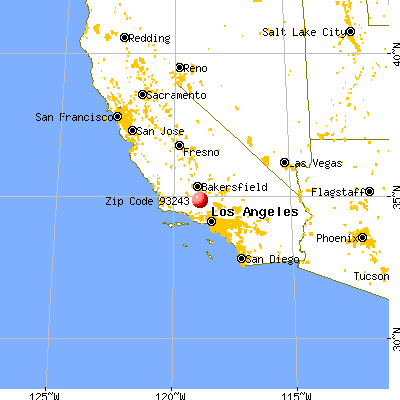 Lebec, CA (93243) map from a distance