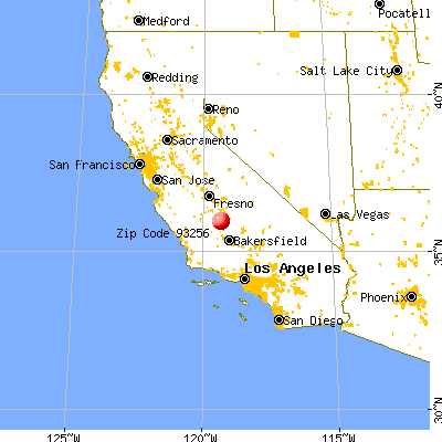 Pixley, CA (93256) map from a distance