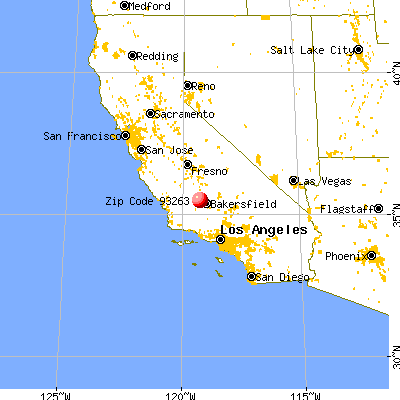 Shafter, CA (93263) map from a distance
