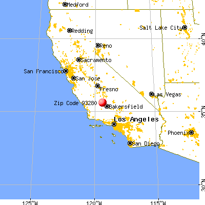 Wasco, CA (93280) map from a distance