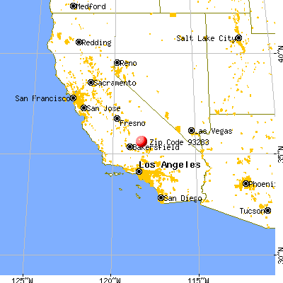 Weldon, CA (93283) map from a distance