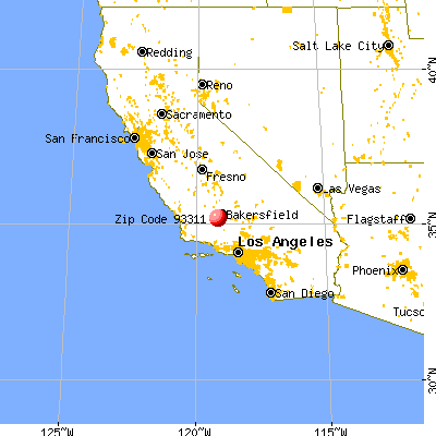 Bakersfield, CA (93311) map from a distance