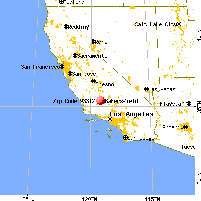 Bakersfield, CA (93312) map from a distance