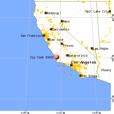 Arroyo Grande, CA (93420) map from a distance